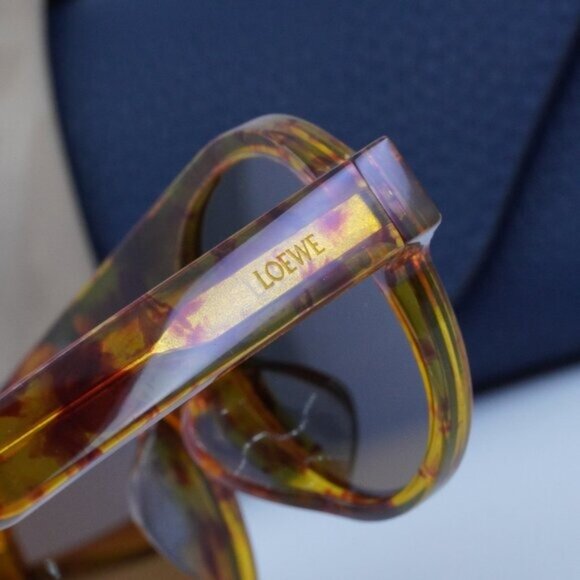 Loewe LW40020F 54E Round Sunglasses - Havana/Brown - Picture 7 of 10